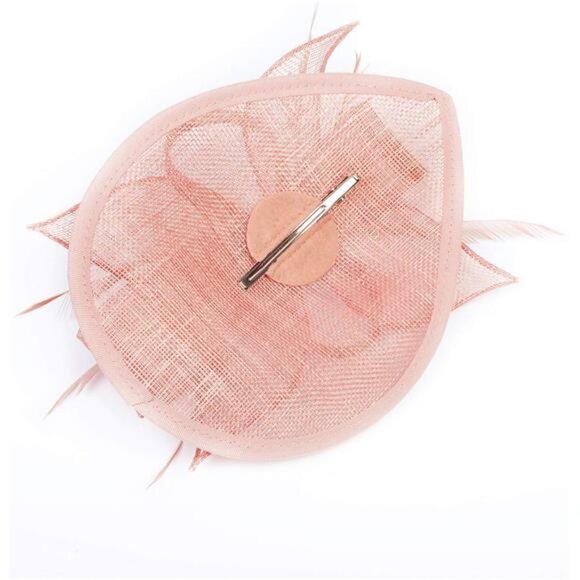 Fascinator Hat Floral Feather Pillbox Derby Hats for Women Wedding - Picture 6 of 8